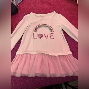 6X for girls white and pink shirt Btween